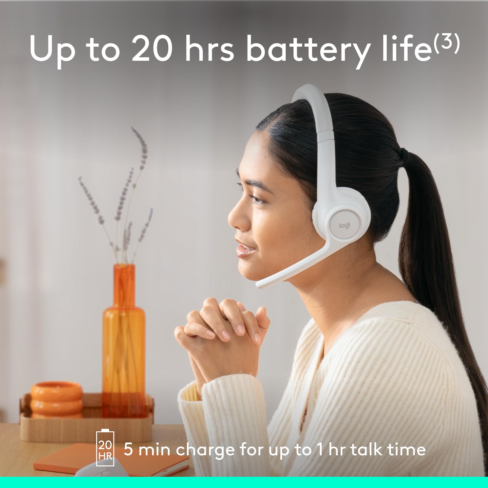 Logitech Zone 301 Wireless Headset with Noise Cancellation