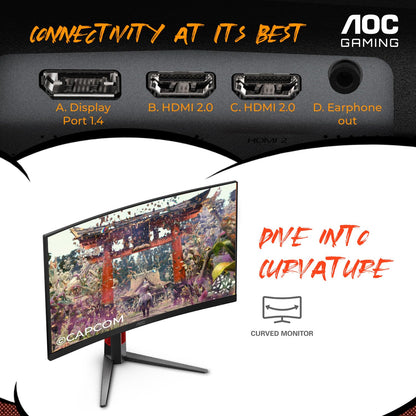 AOC 27 Inch Curved Gaming Monitor with 240Hz Refresh Rate