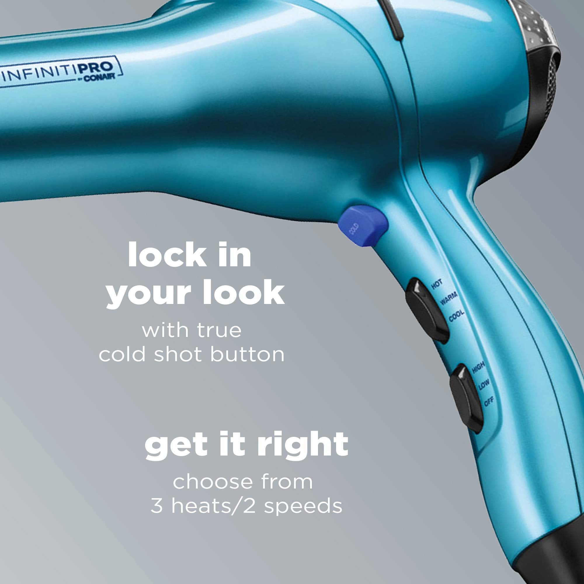 InfinitiPRO Hair Dryer With Diffuser For Faster Drying