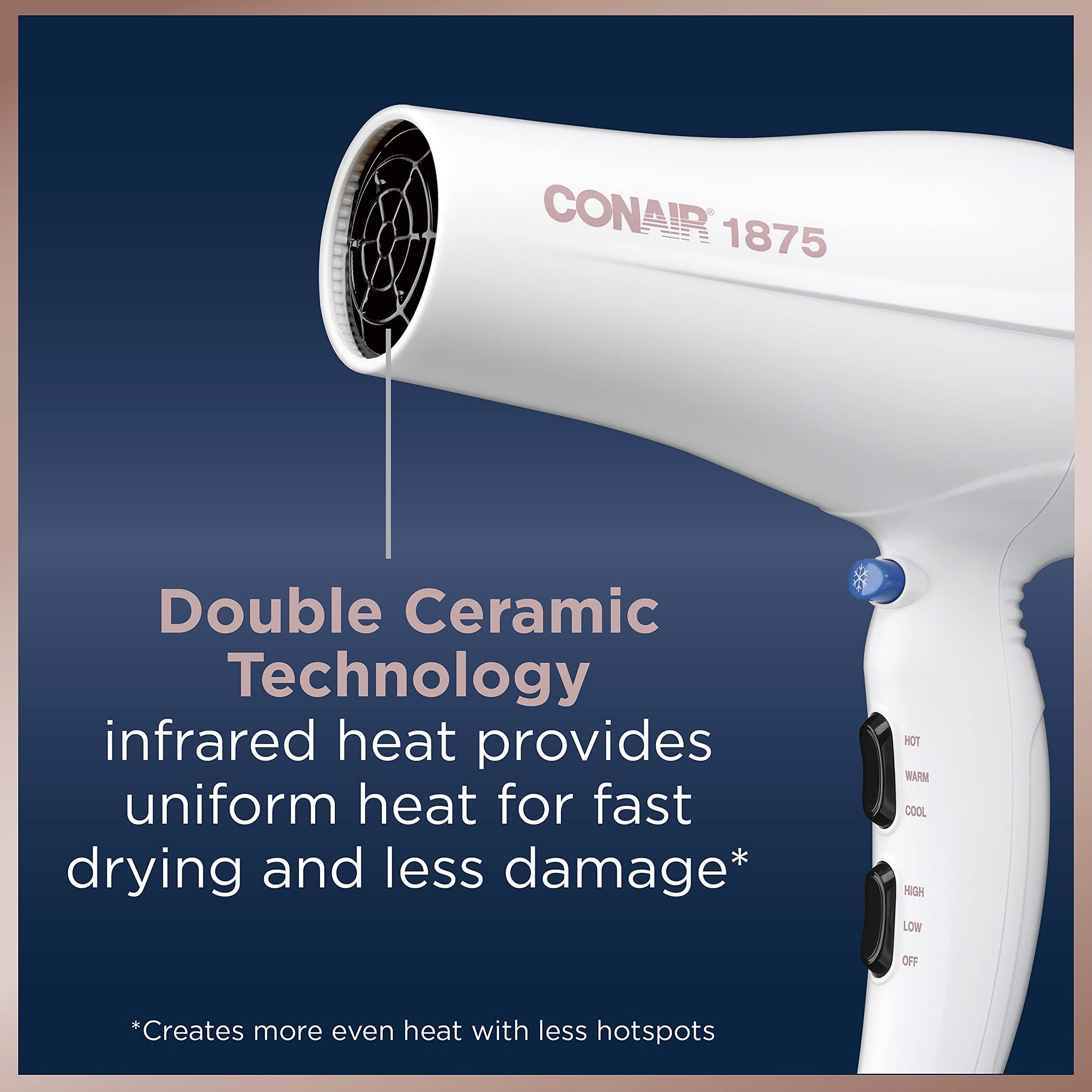 Conair Double Ceramic Hair Dryer for Sleek Styling