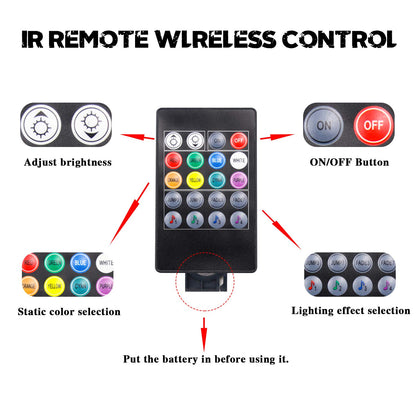 LivTee Smart Car LED Interior Lights USB Port App Control