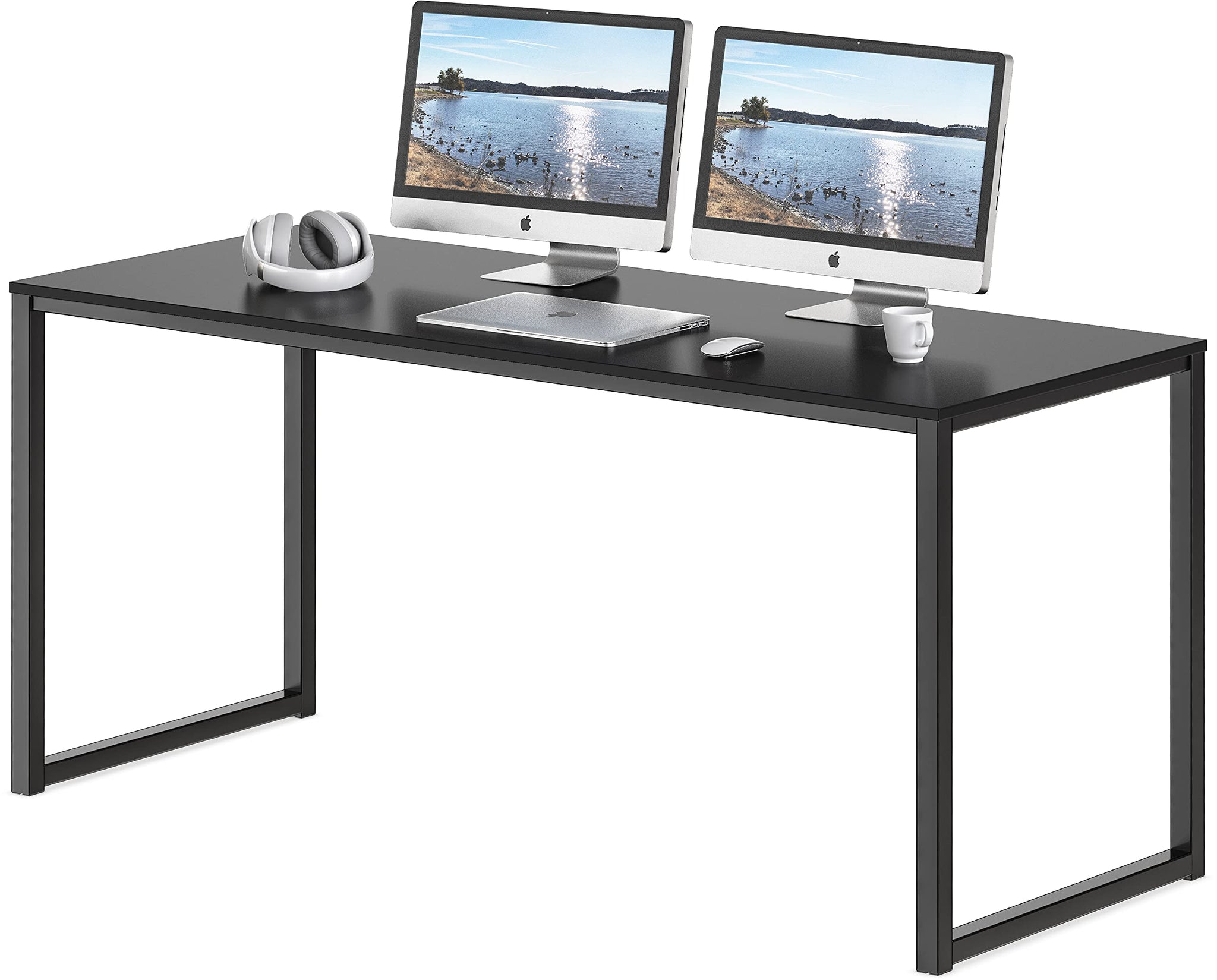 SHW 48 Inch Black Home Office Computer Desk