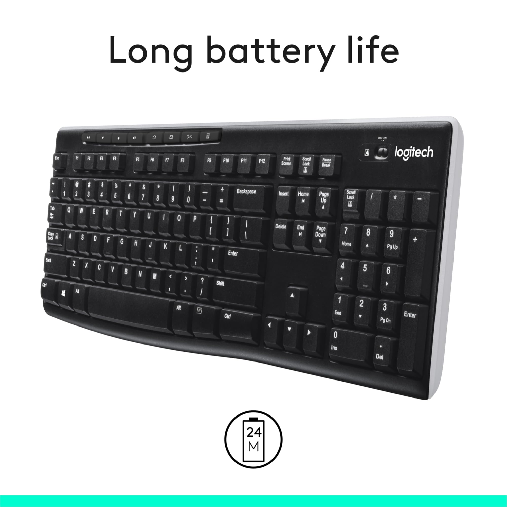 Logitech MK270 Wireless Keyboard and Mouse Combo for Easy Computing