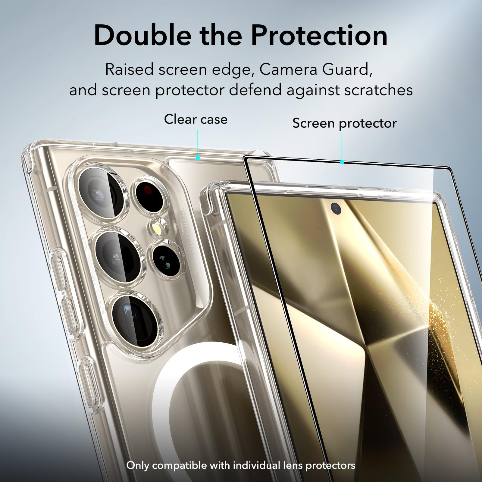 ESR Clear Black Case for Samsung Galaxy S25 Ultra