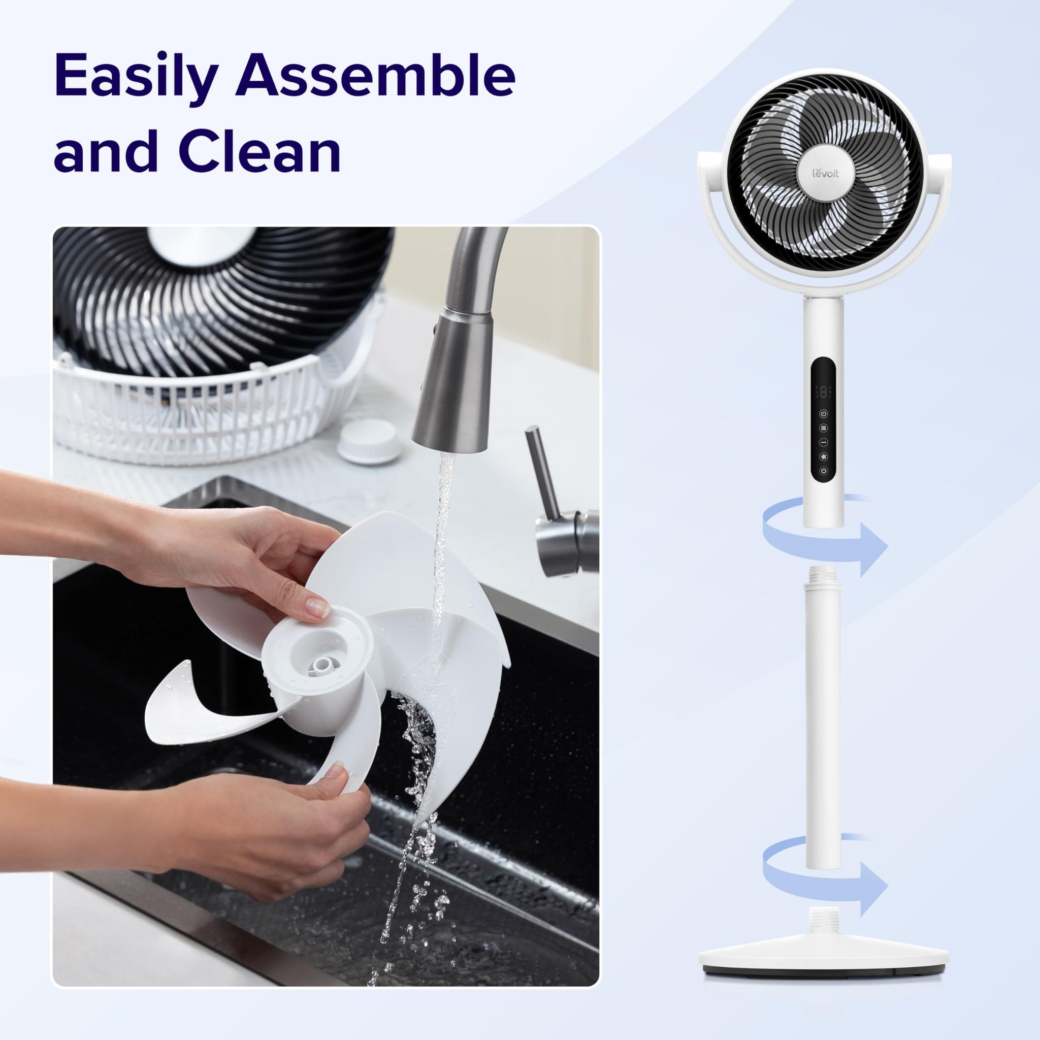 Levoit Quiet Oscillating Fan with Remote Control