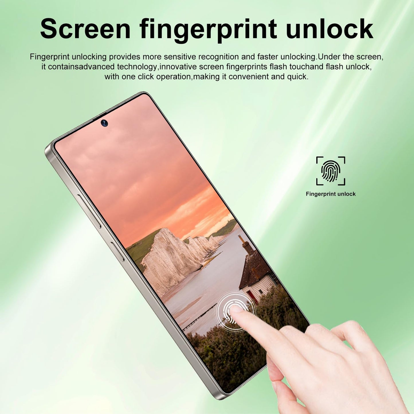 MMY I25 Ultra Unlocked Phone Built In Pen 6.99in 16GB 512GB Android 14 5G Green