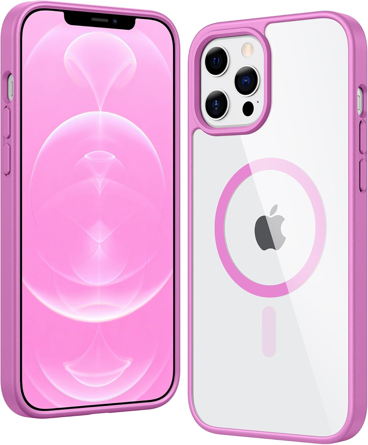 FNTCASE IPhone 16 Case Clear Magnetic MagSafe Screen Protector Drop Proof Rugged