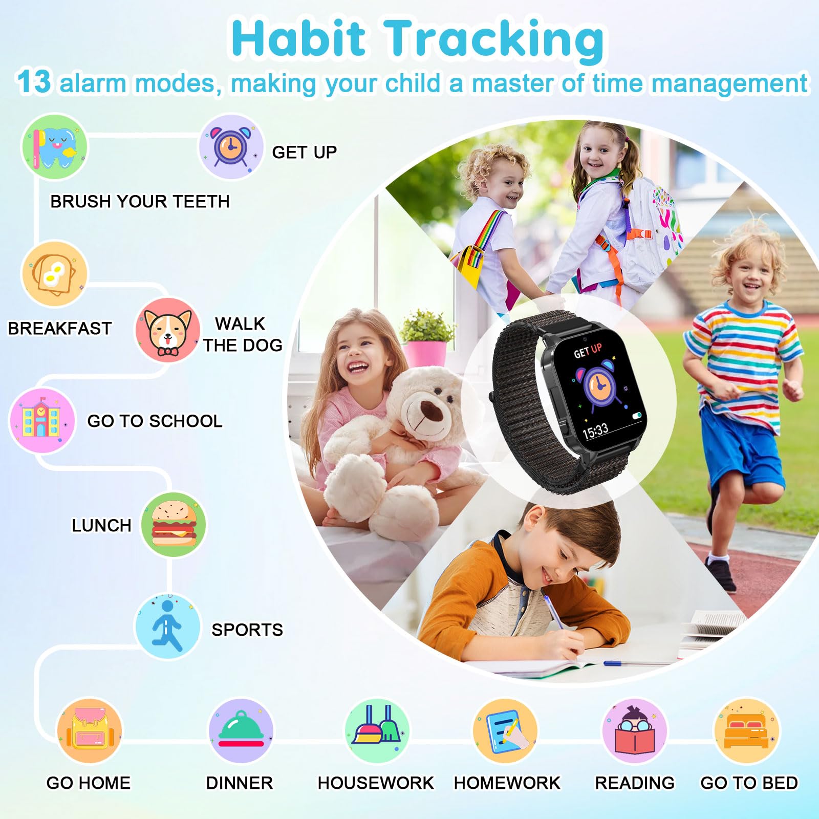 Kids Smartwatch With Educational Games And Camera HD