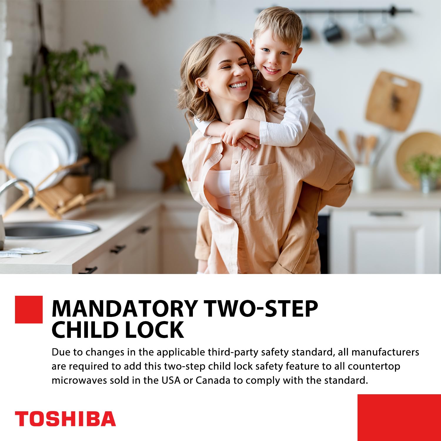 Toshiba Small Countertop Microwave with Child Lock Feature