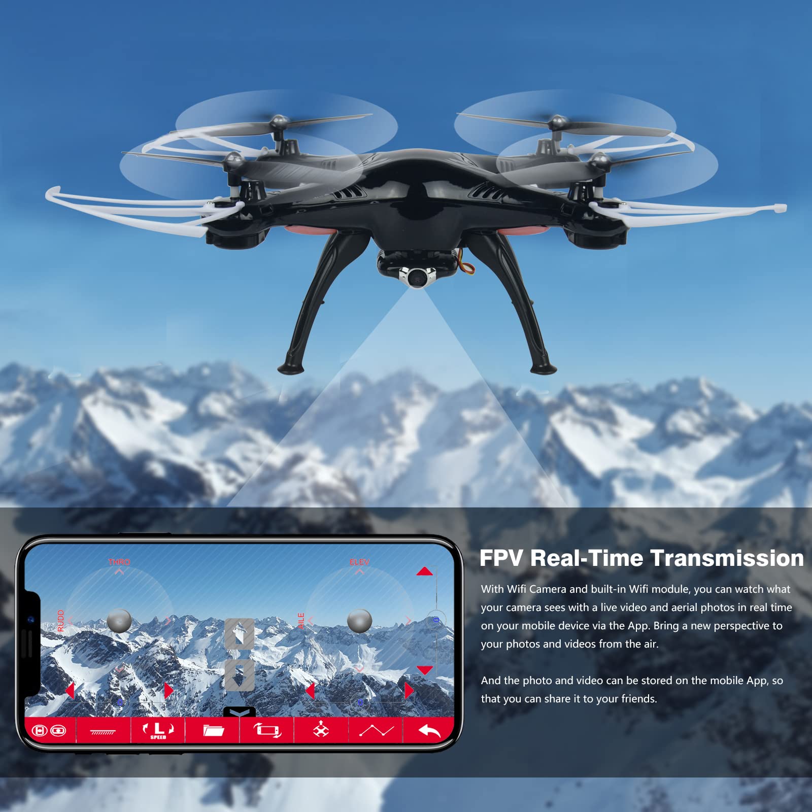 Cheerwing Syma X5SW V3 Drone with 720P Camera
