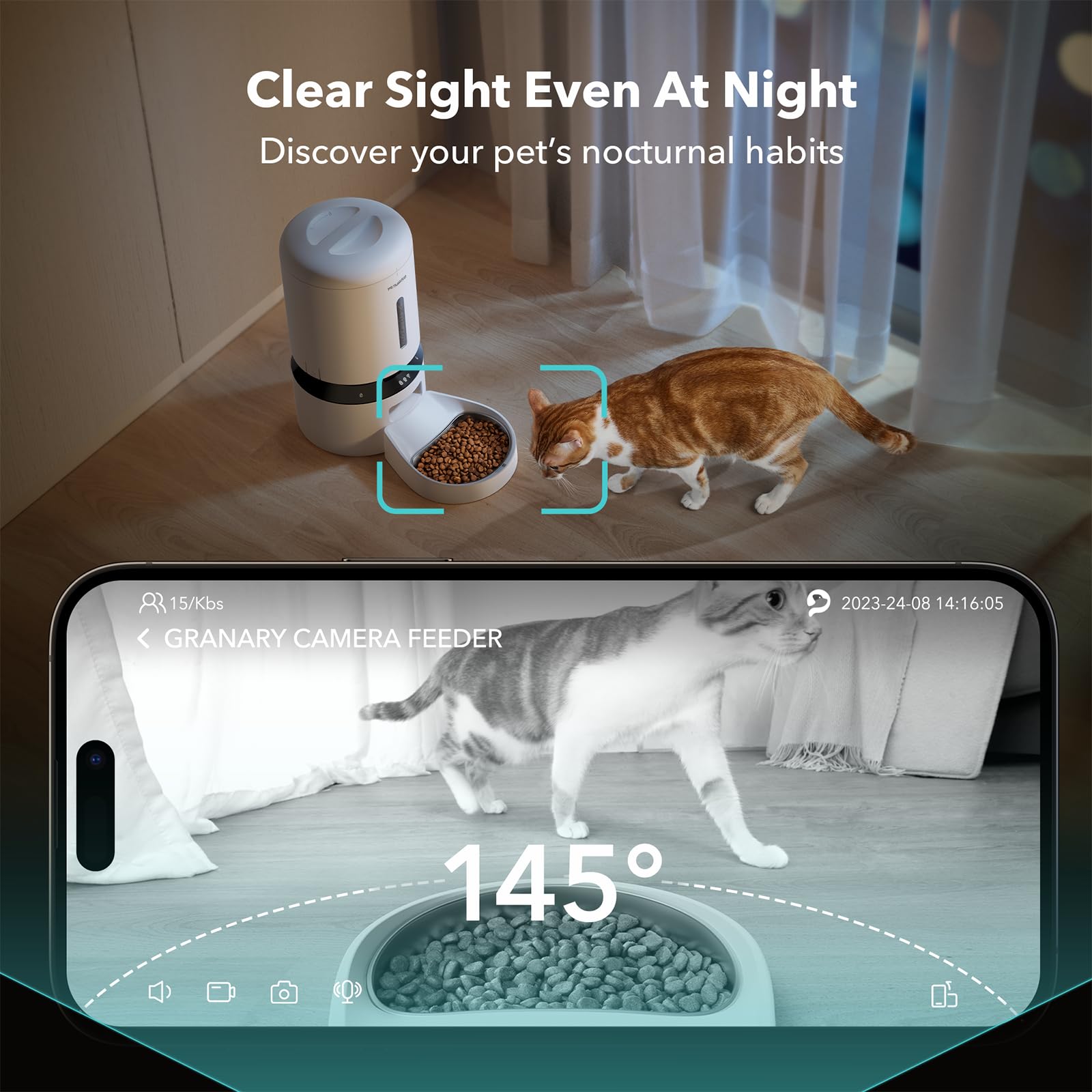 PETLIBRO Automatic Cat Feeder with HD Camera and Alerts