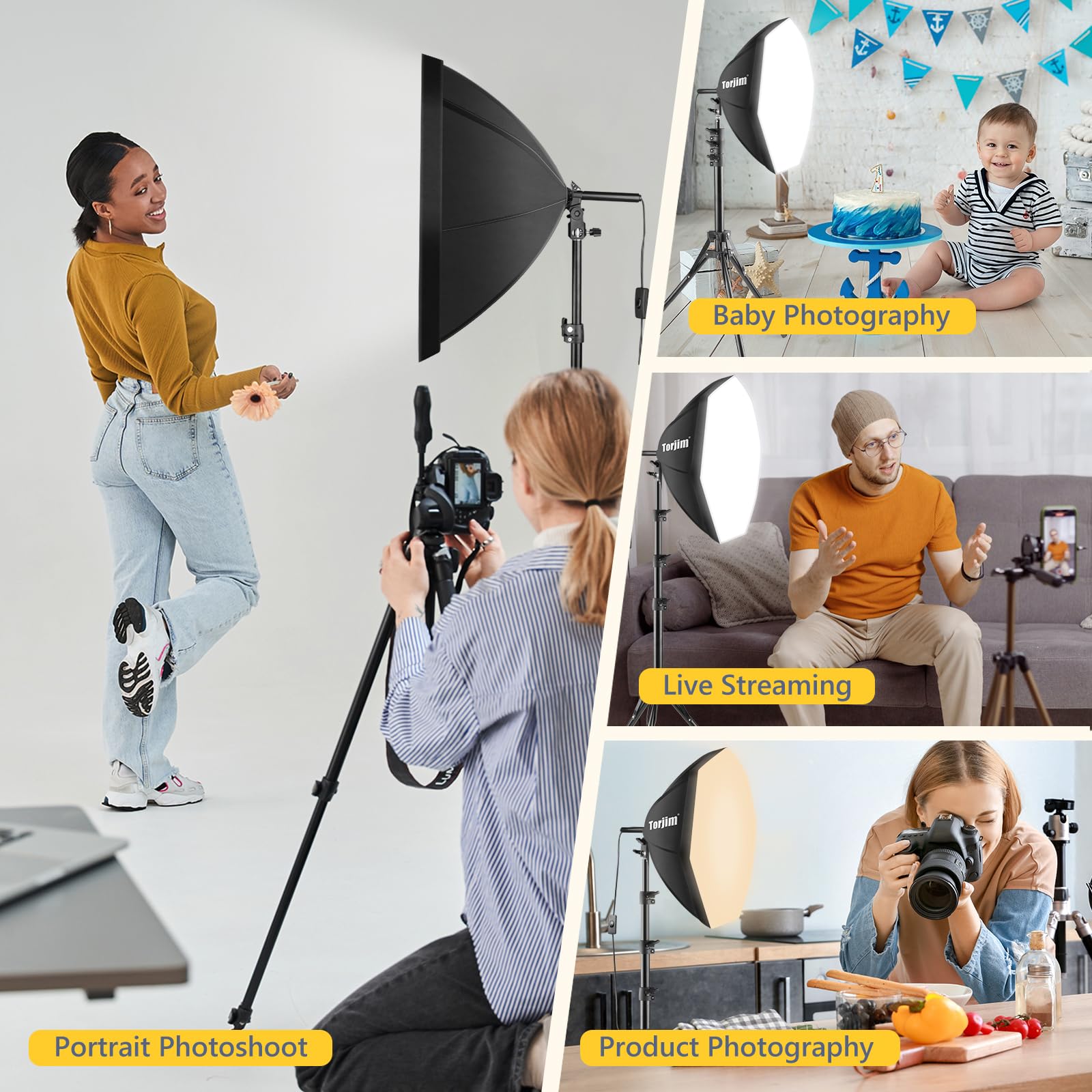 Professional Softbox Lighting Kit for Photography and Video