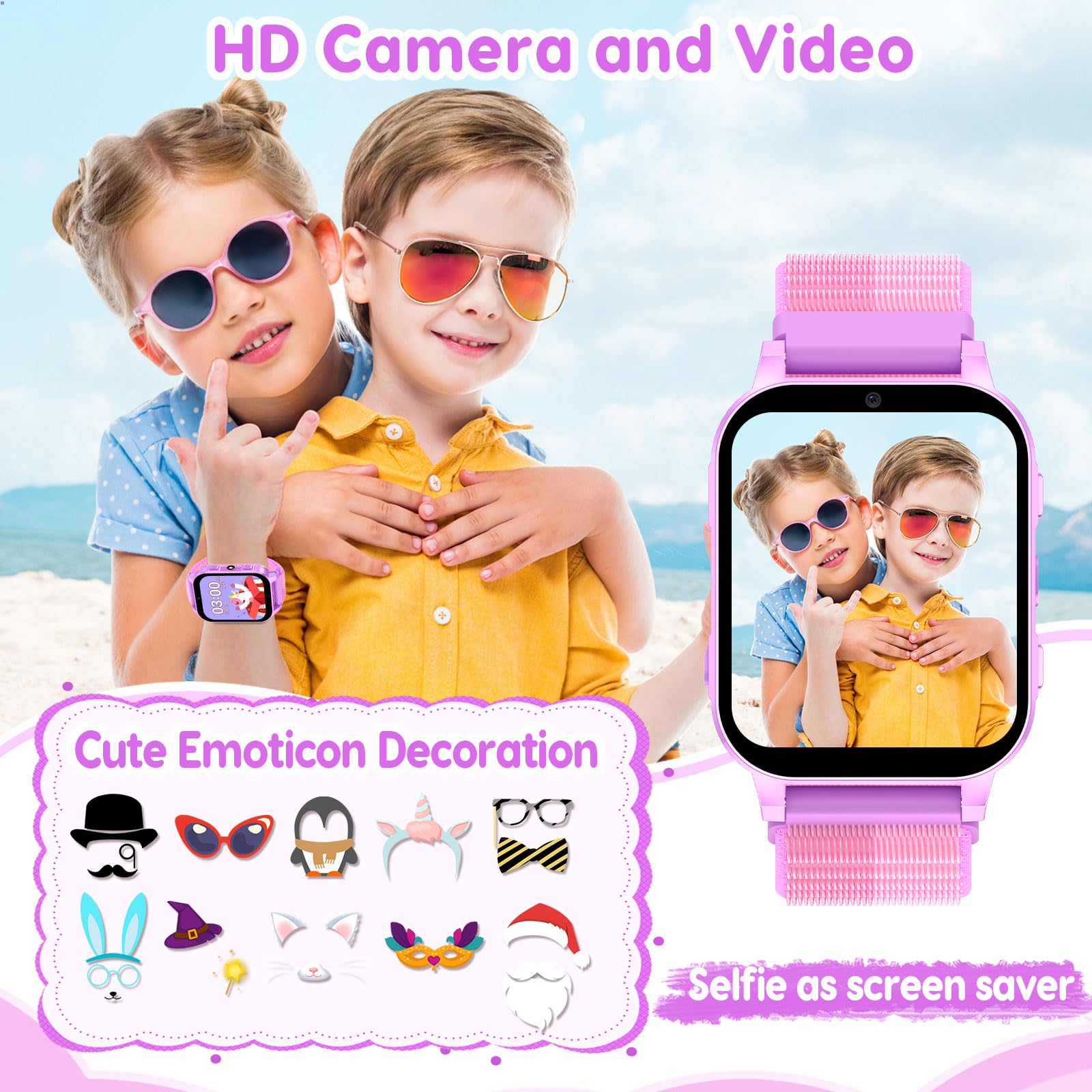 Kids Smartwatch With Educational Games And Camera HD