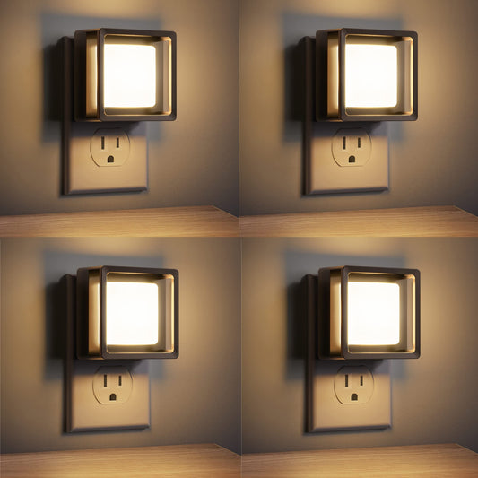 DORESshop LED Night Light 2 Pack Dusk to Dawn Dimmable