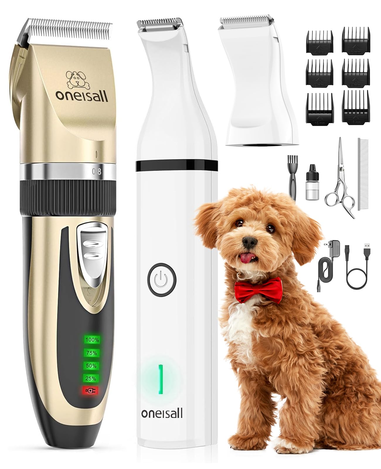Low Noise Dog Clippers and Paw Trimmer Kit