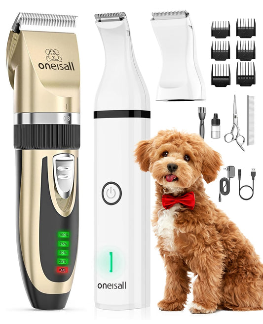 Low Noise Dog Clippers and Paw Trimmer Kit