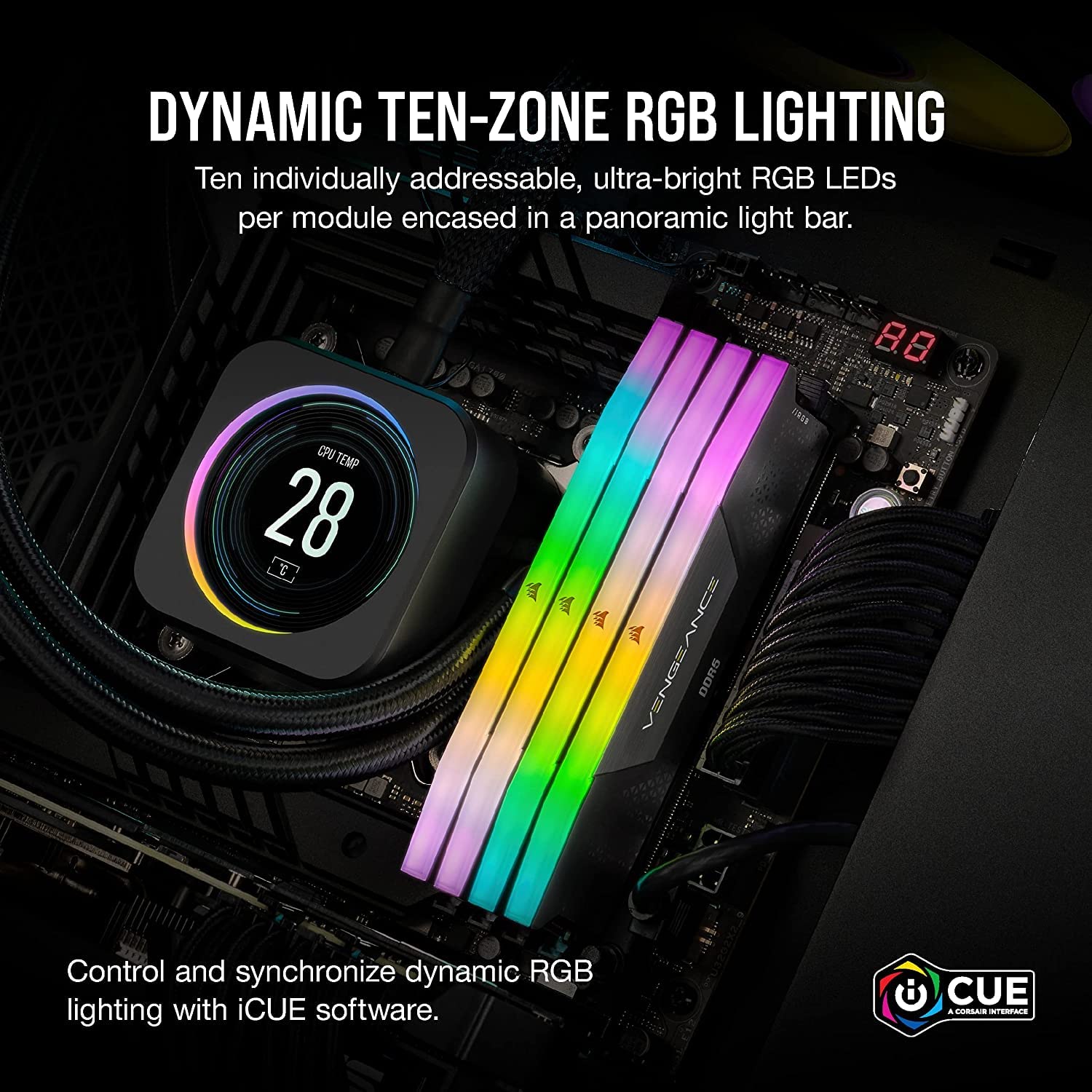 Corsair Vengeance RGB DDR5 RAM 32GB High Speed Memory