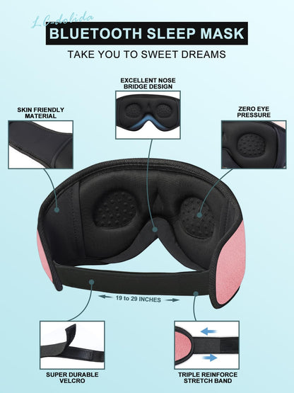 Sleep Headphones Bluetooth Eye Mask for Side Sleepers