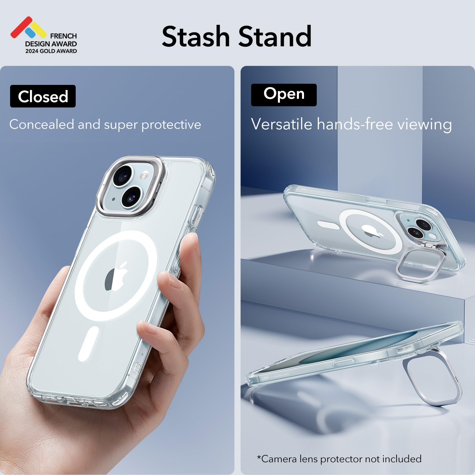 Military-Grade iPhone 16 Pro Max Case with Built-in Stand