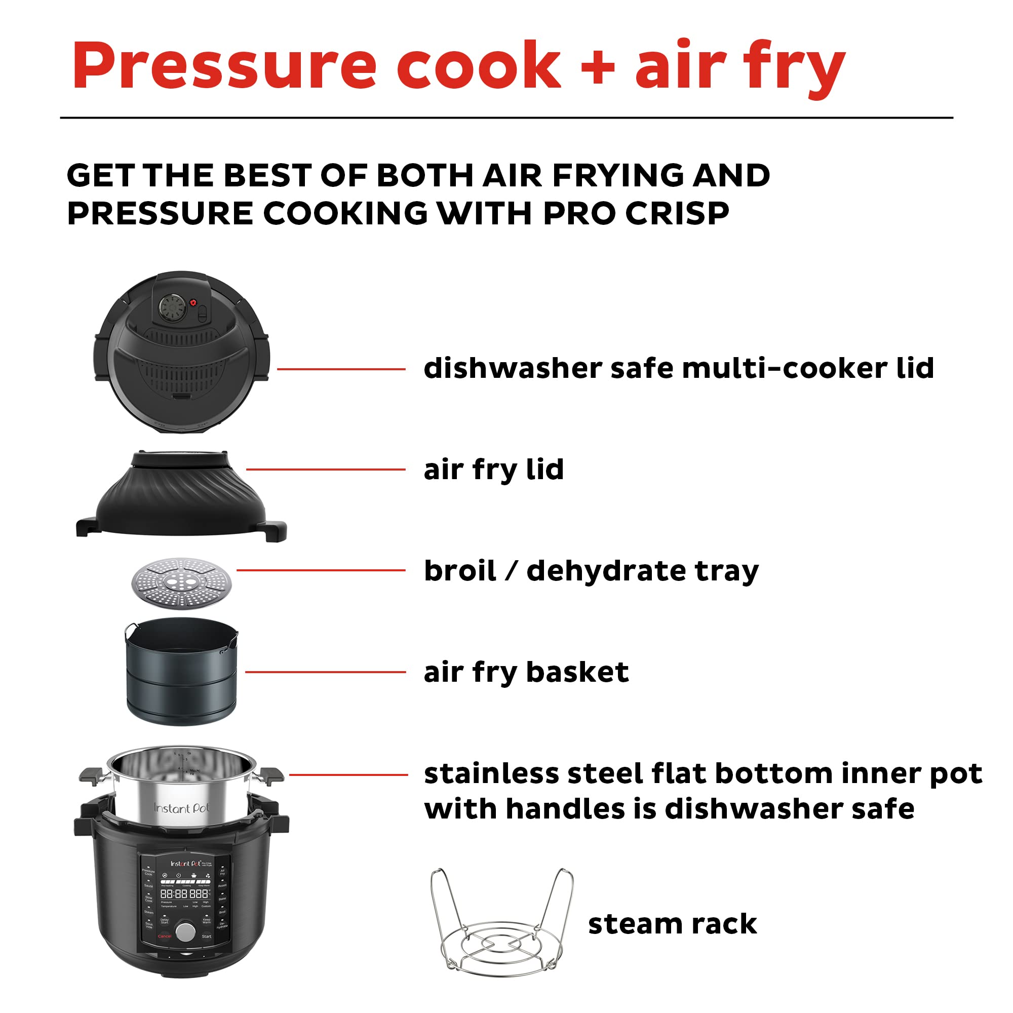 Instant Pot Pro Crisp 11 in 1 Cooker with Air Fryer