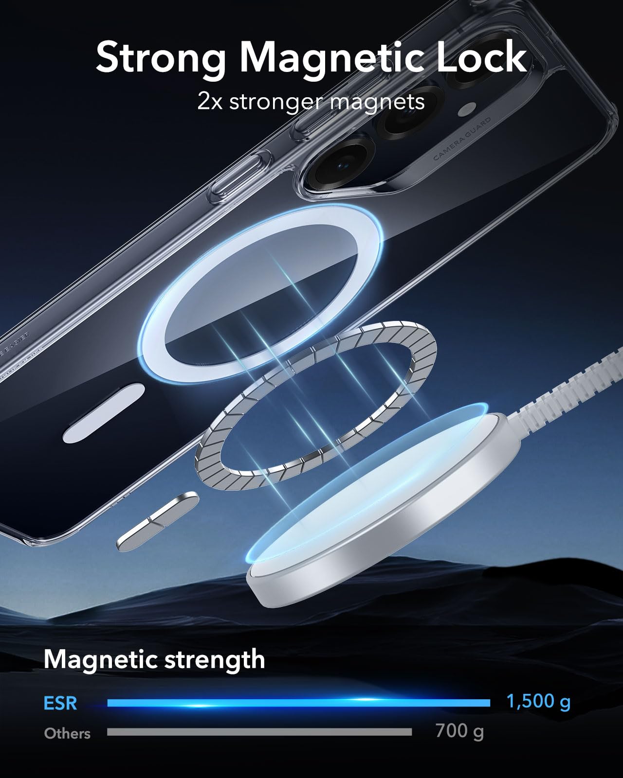 ESR Clear Black Case for Samsung Galaxy S25 Ultra