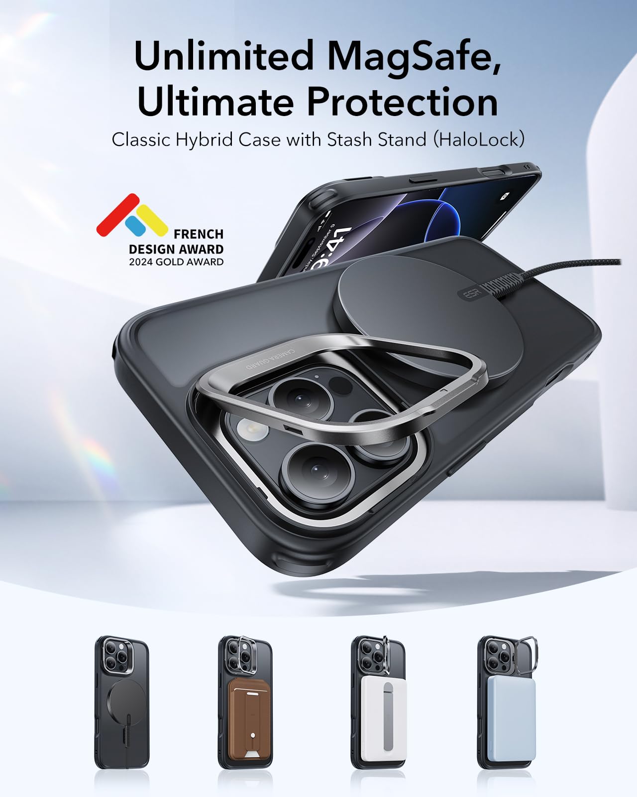Military-Grade Clear Case for iPhone 16 Pro Max