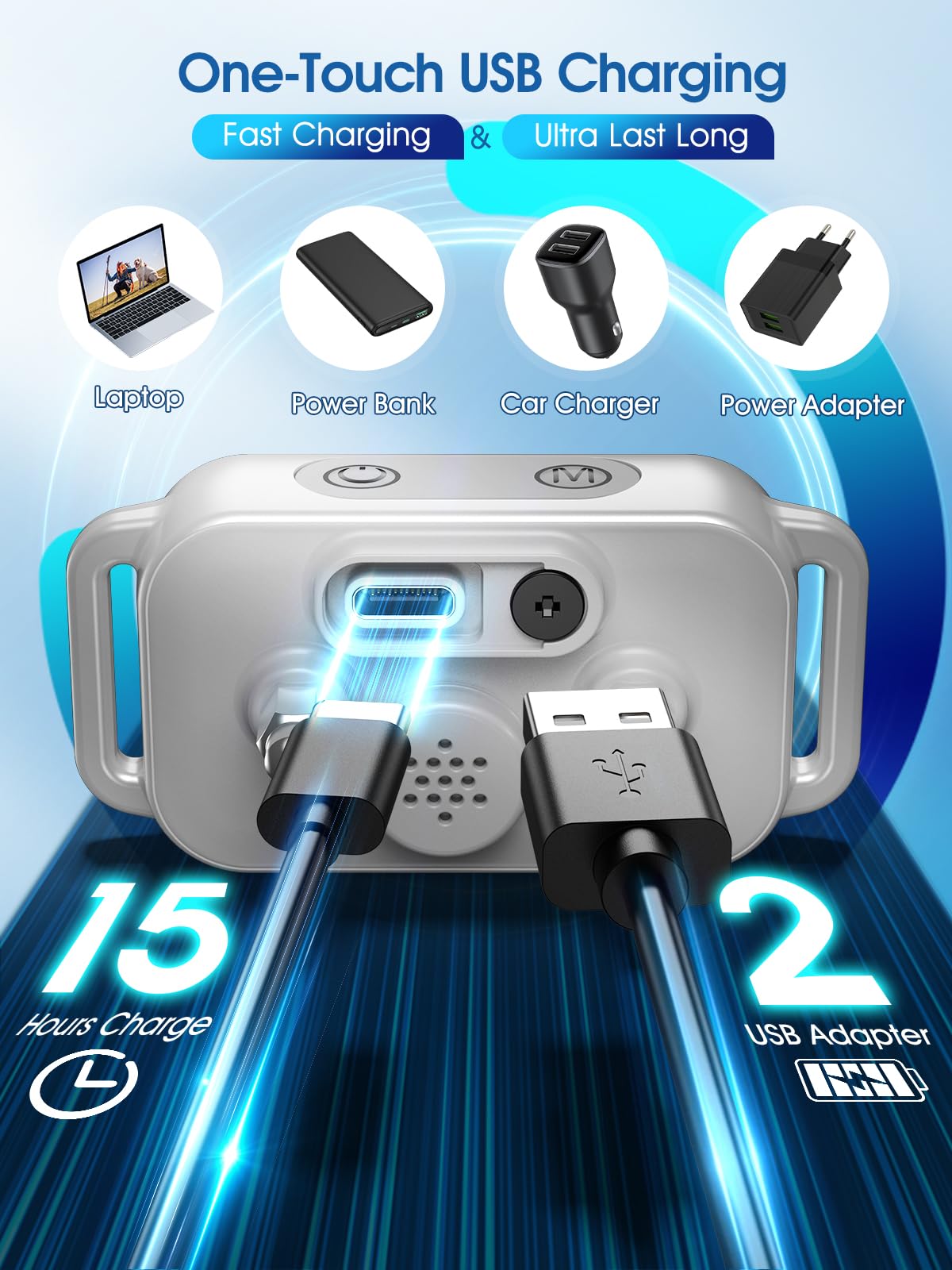 Smart Rechargeable Bark Collar for Dogs with Adjustable Sensitivity