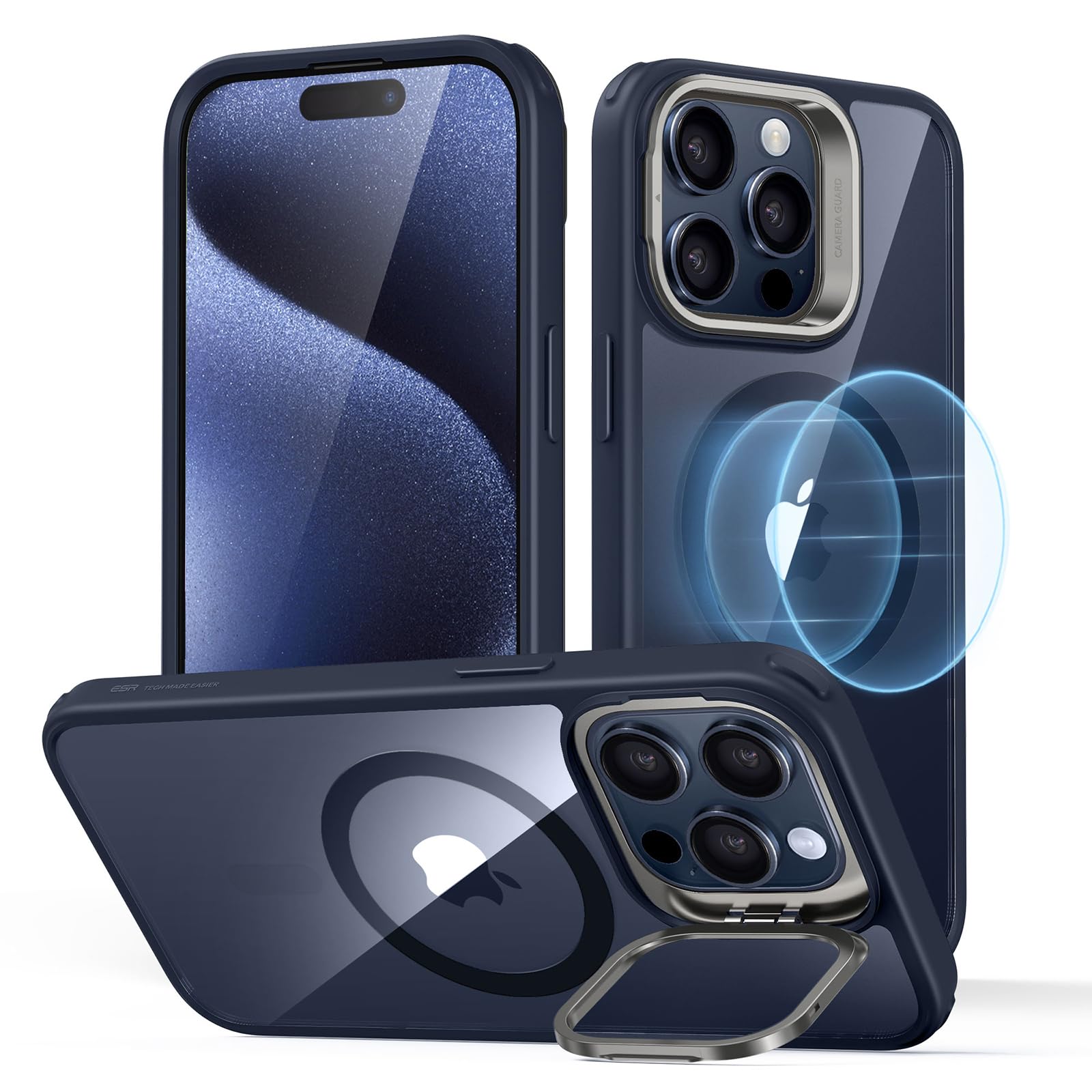 Military-Grade iPhone 16 Pro Max Case with Built-in Stand