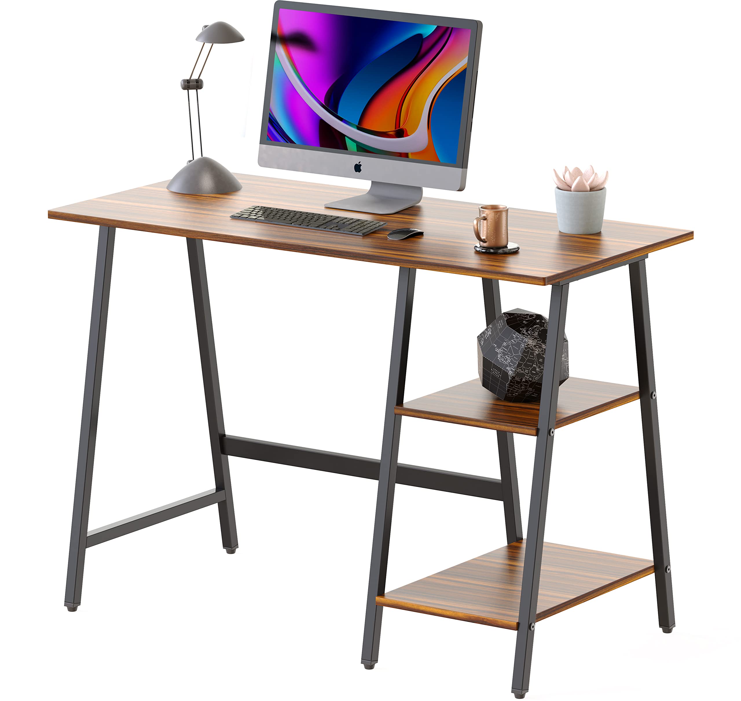 SHW 43 Inch Home Office Desk with Open Storage
