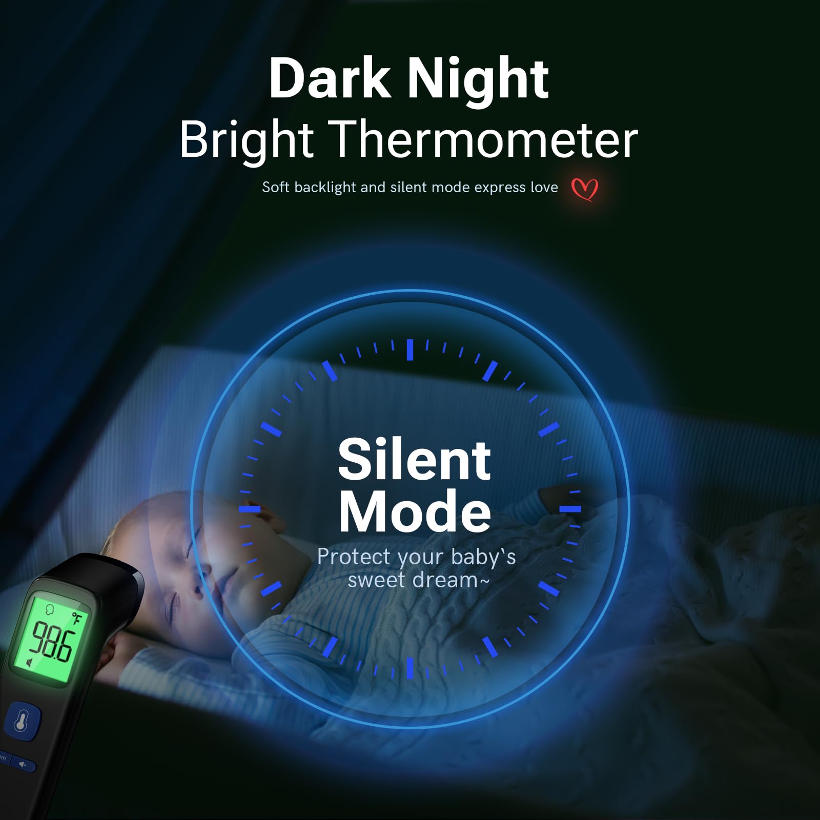 No Touch Digital Thermometer with Fever Alarm for Home Use
