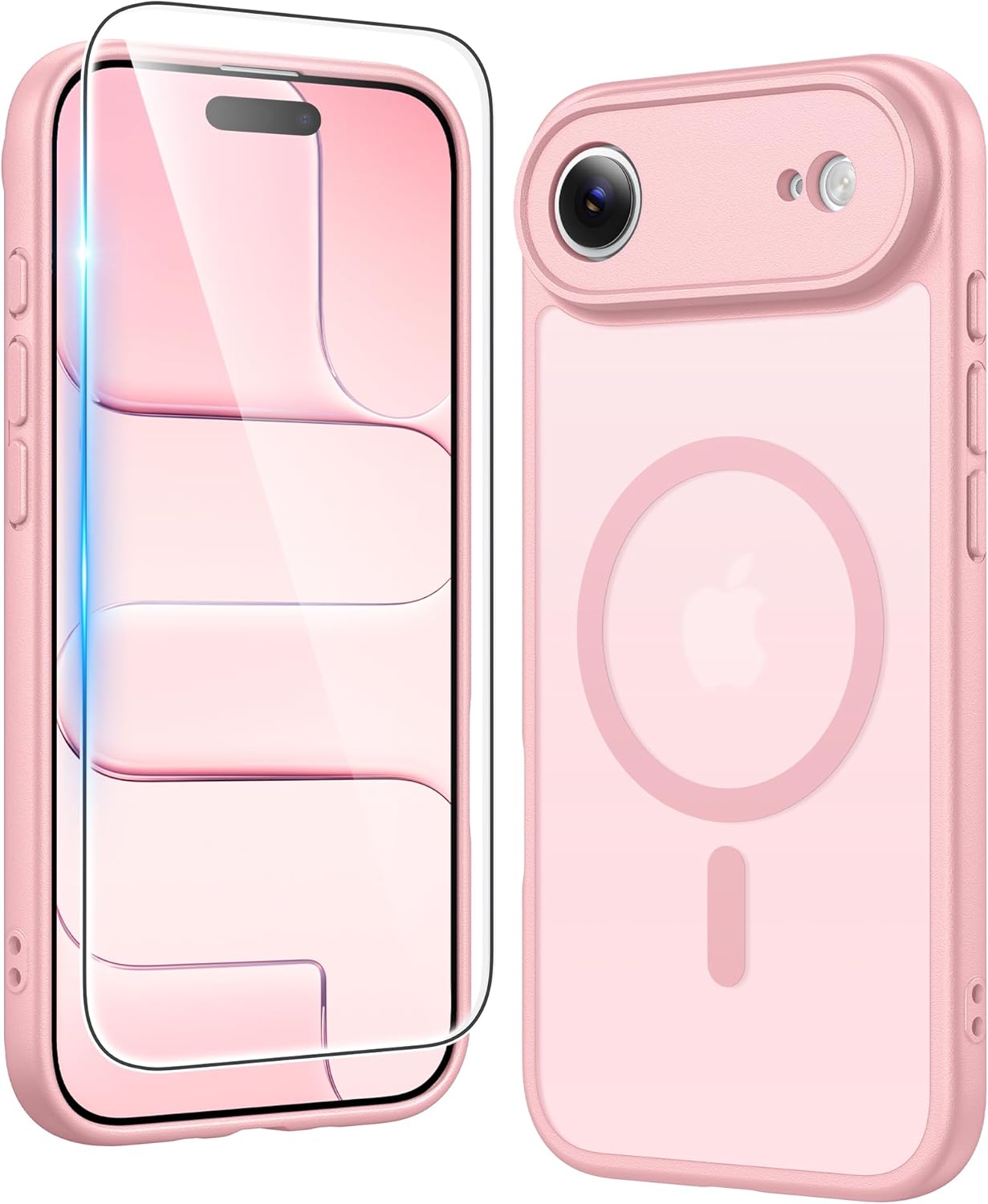 FNTCASE IPhone 16 Case Clear Magnetic MagSafe Screen Protector Drop Proof Rugged