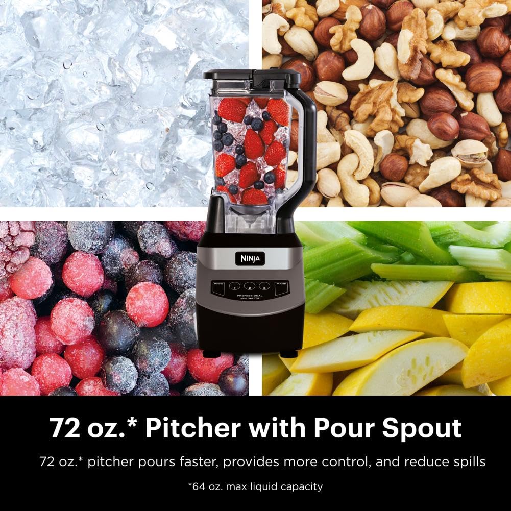 Ninja Professional Blender for Smoothies and Ice Crushing