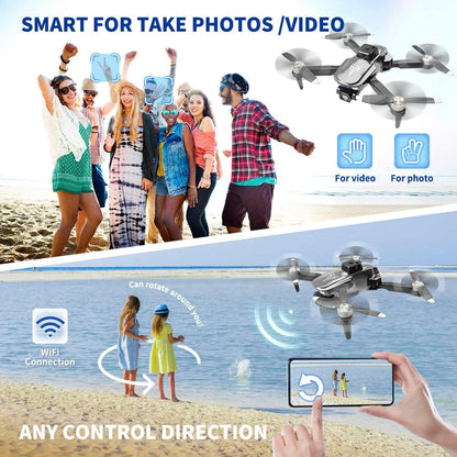 4K Foldable Drone with Camera and 40 Minutes Flight Time