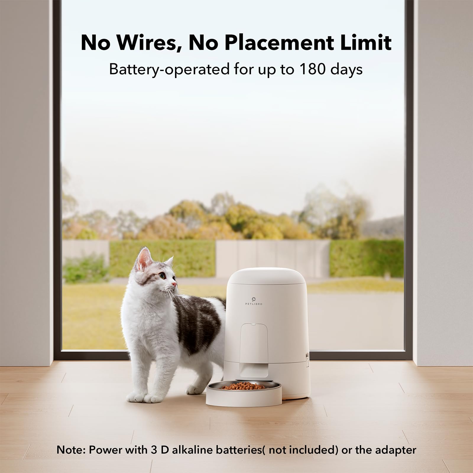 Smart Wi-Fi Cat Feeder with 30 Day Battery Life