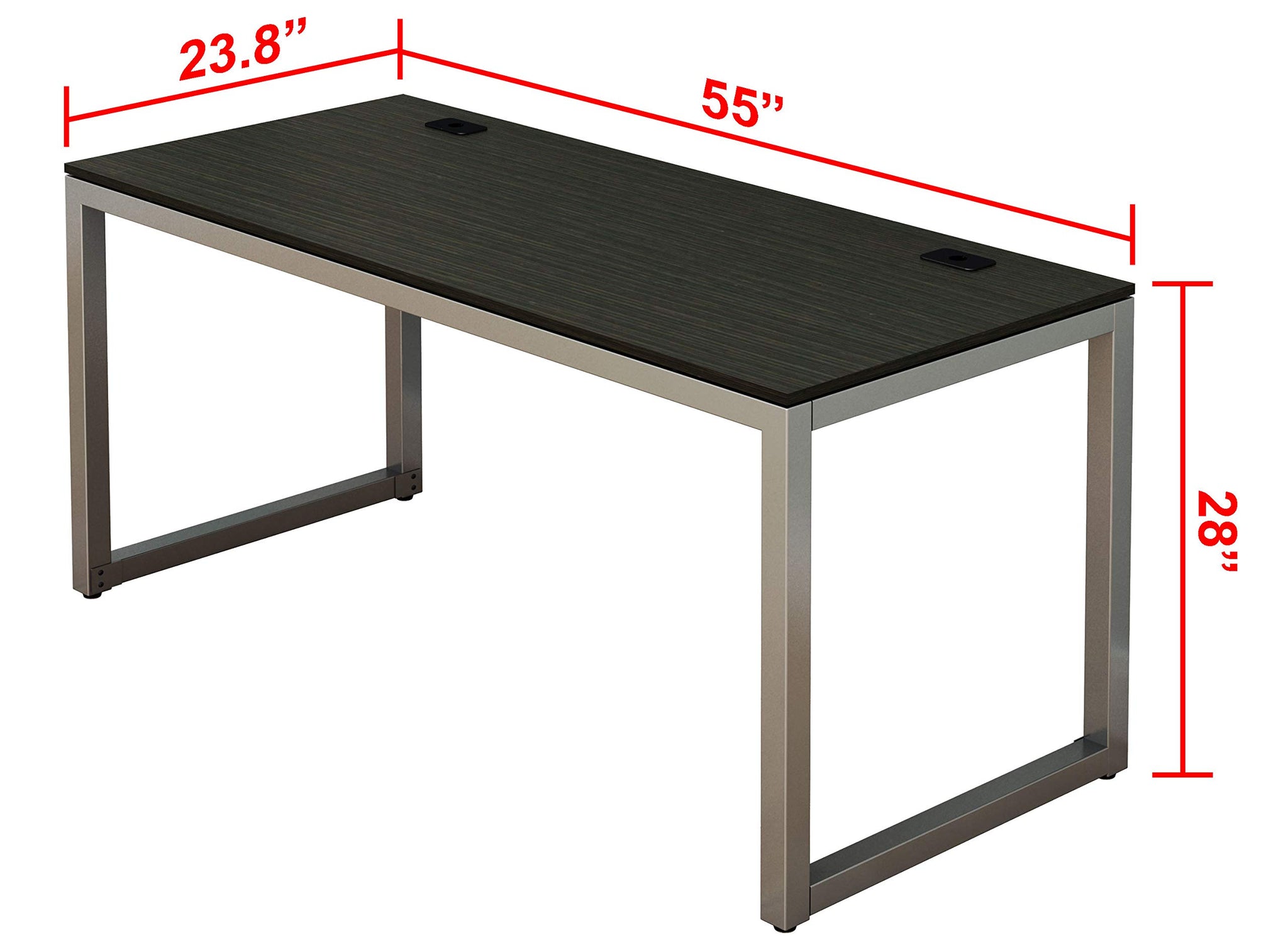 55 Inch Espresso Office Computer Desk for Professionals