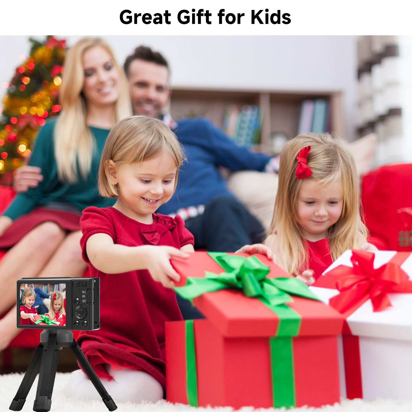 FHD 4K Digital Camera for Kids with 16X Zoom