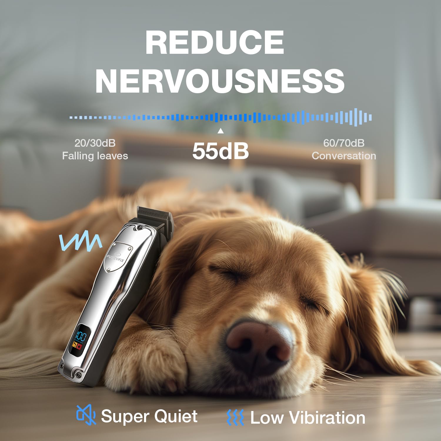 Professional Dog Clippers for Thick Coats Low Noise Operation