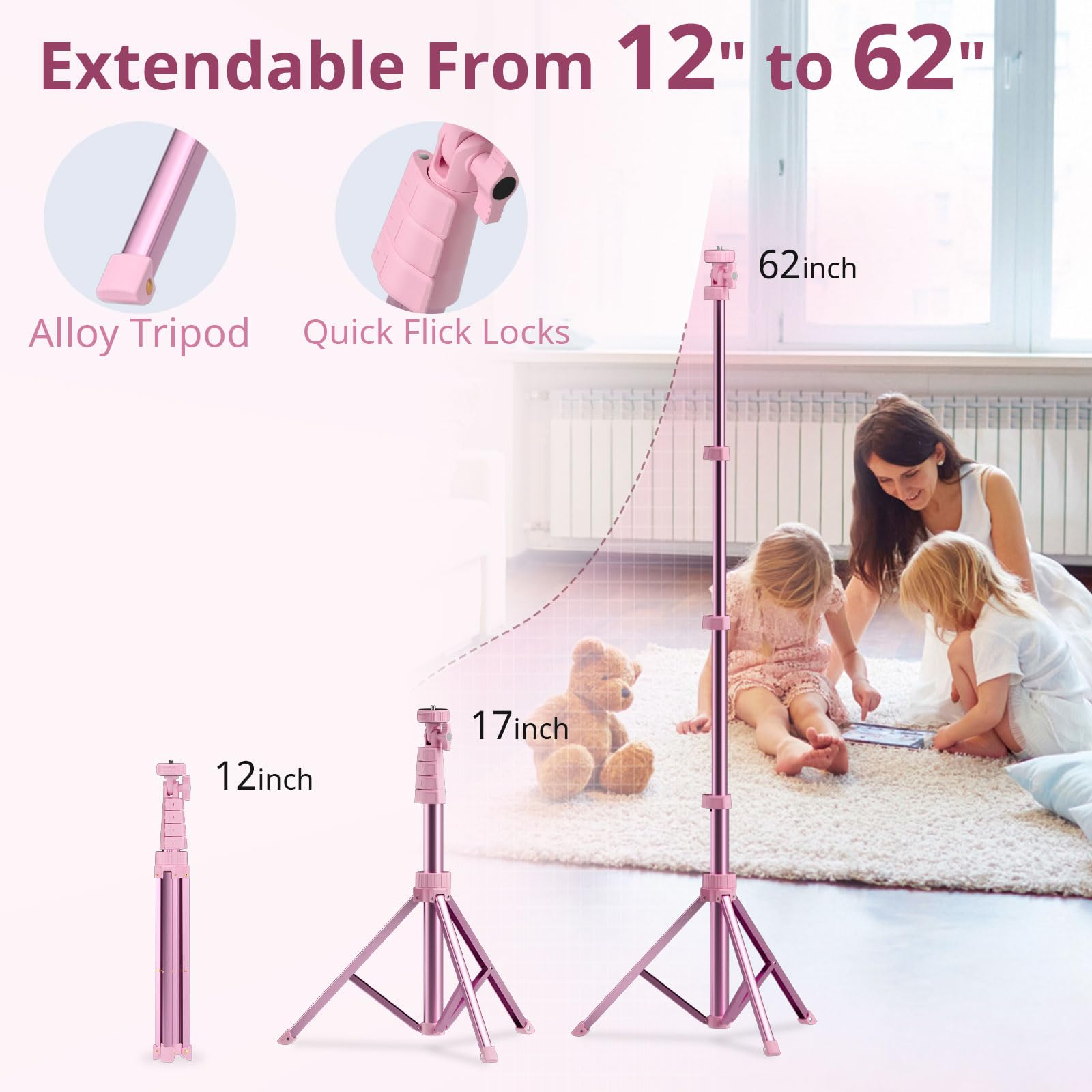 UBeesize 12 Inch Selfie Ring Light with Adjustable Tripod