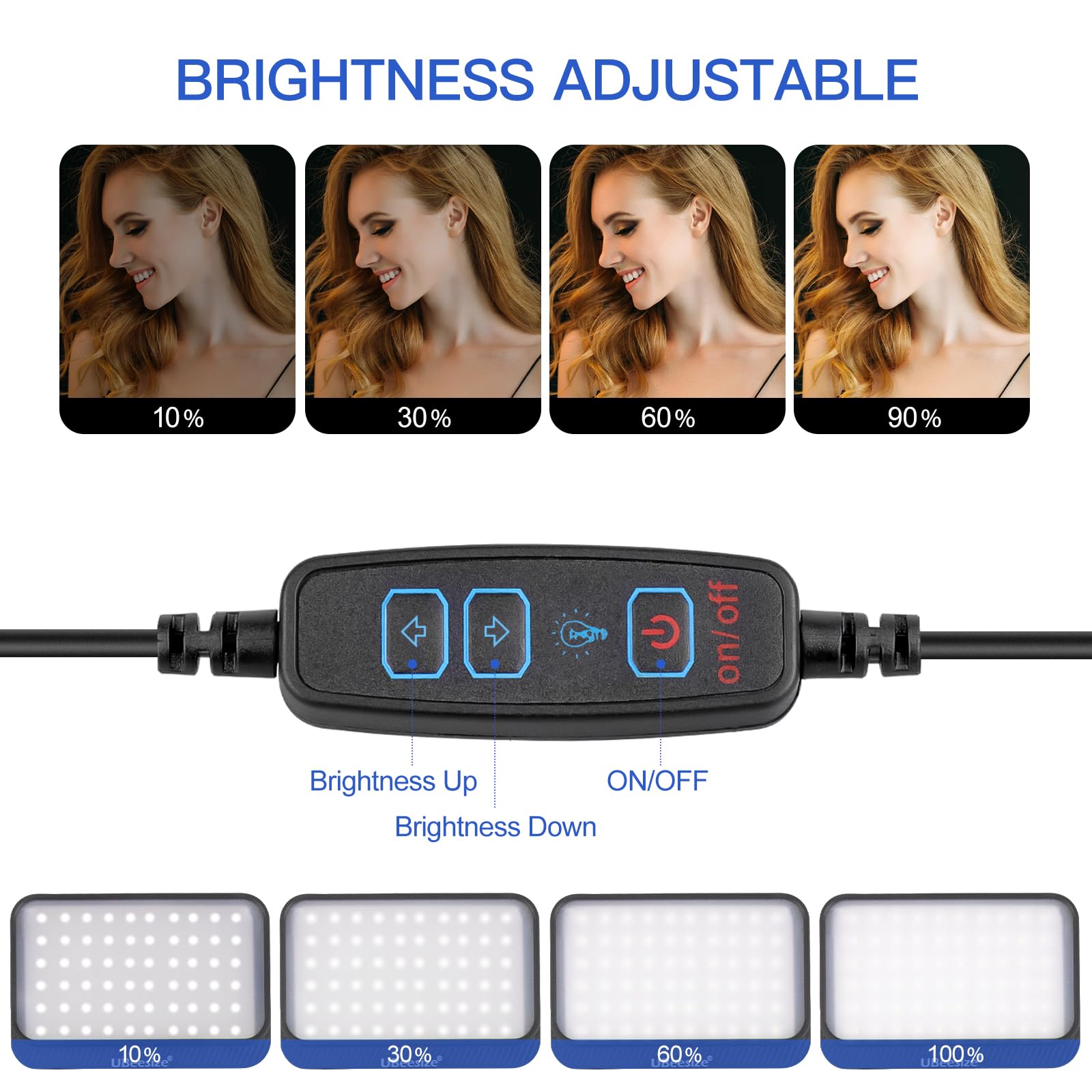 Dimmable LED Video Light Kit for Enhanced Shooting