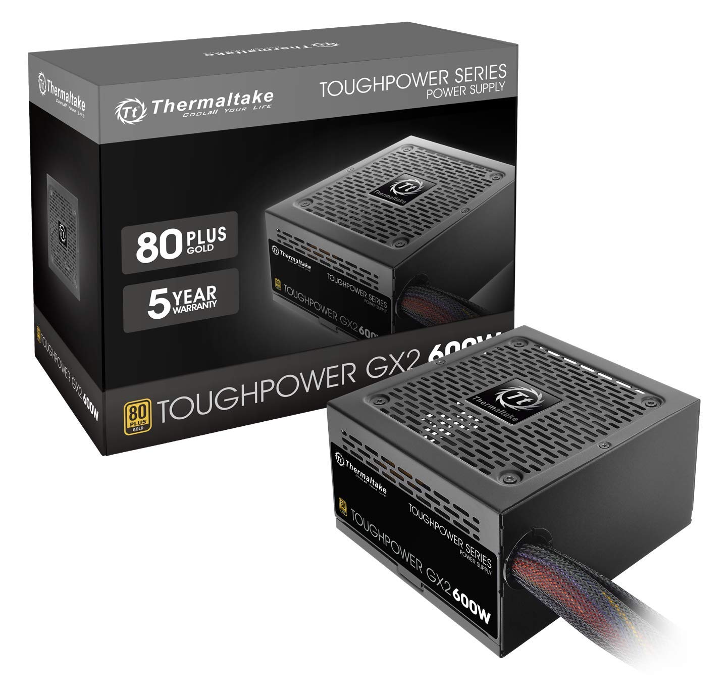 Thermaltake Toughpower GX2 600W Power Supply With Gold Efficiency