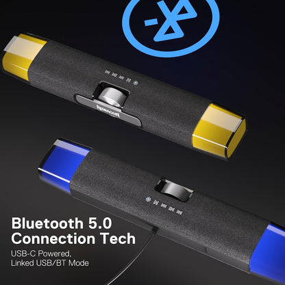 Redragon RGB Bluetooth Speakers with Rich Sound Quality