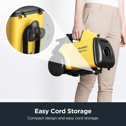 Eureka 3670M Canister Vacuum Lightweight For Carpets Yellow