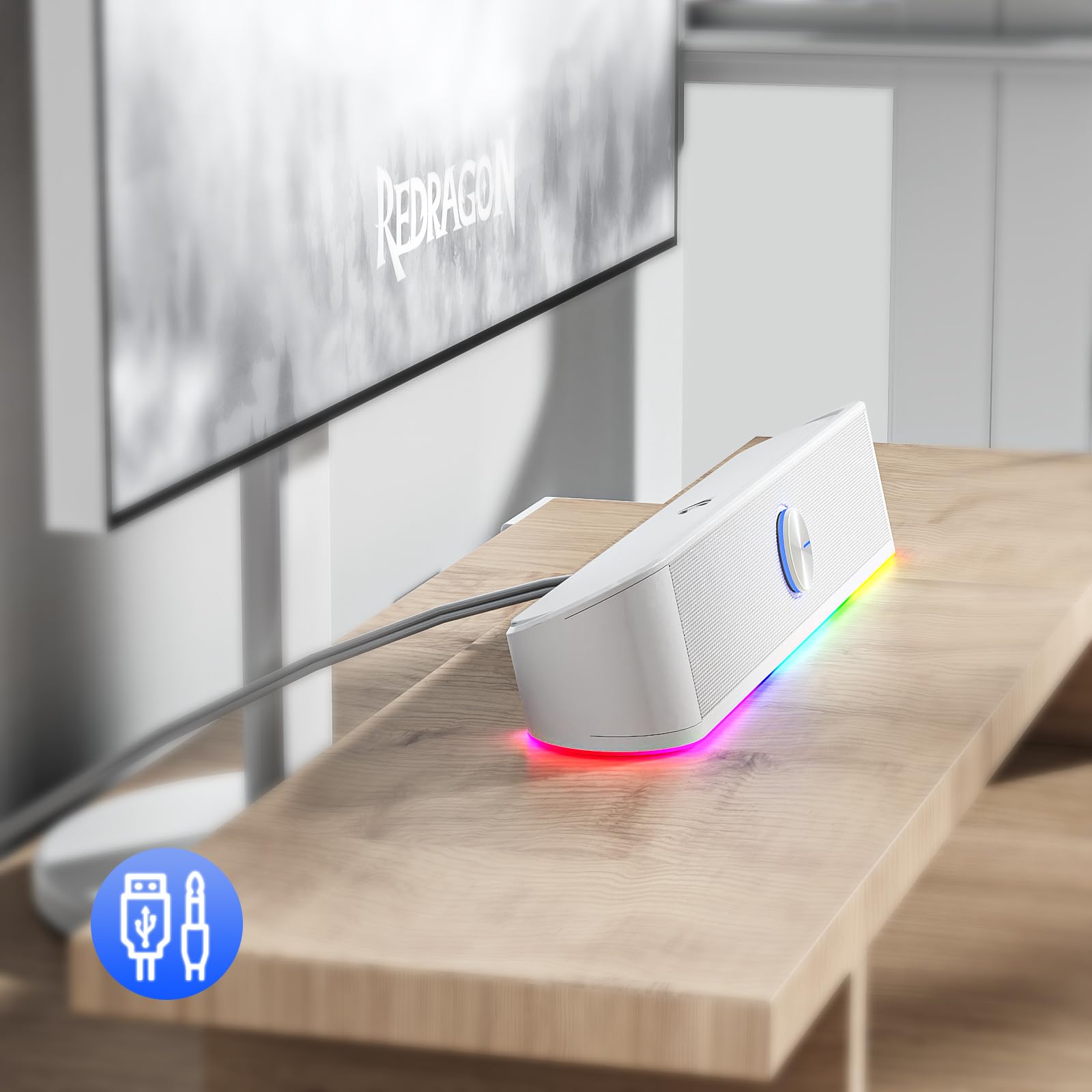 Redragon GS560 RGB Desktop Soundbar with Dynamic Lighting