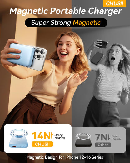 MagSafe 12000mAh Wireless Magnetic Power Bank PD 20W Stand