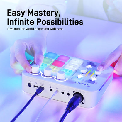 MaonoCaster G1 NEO Gaming Audio Mixer With Pro Preamp RGB