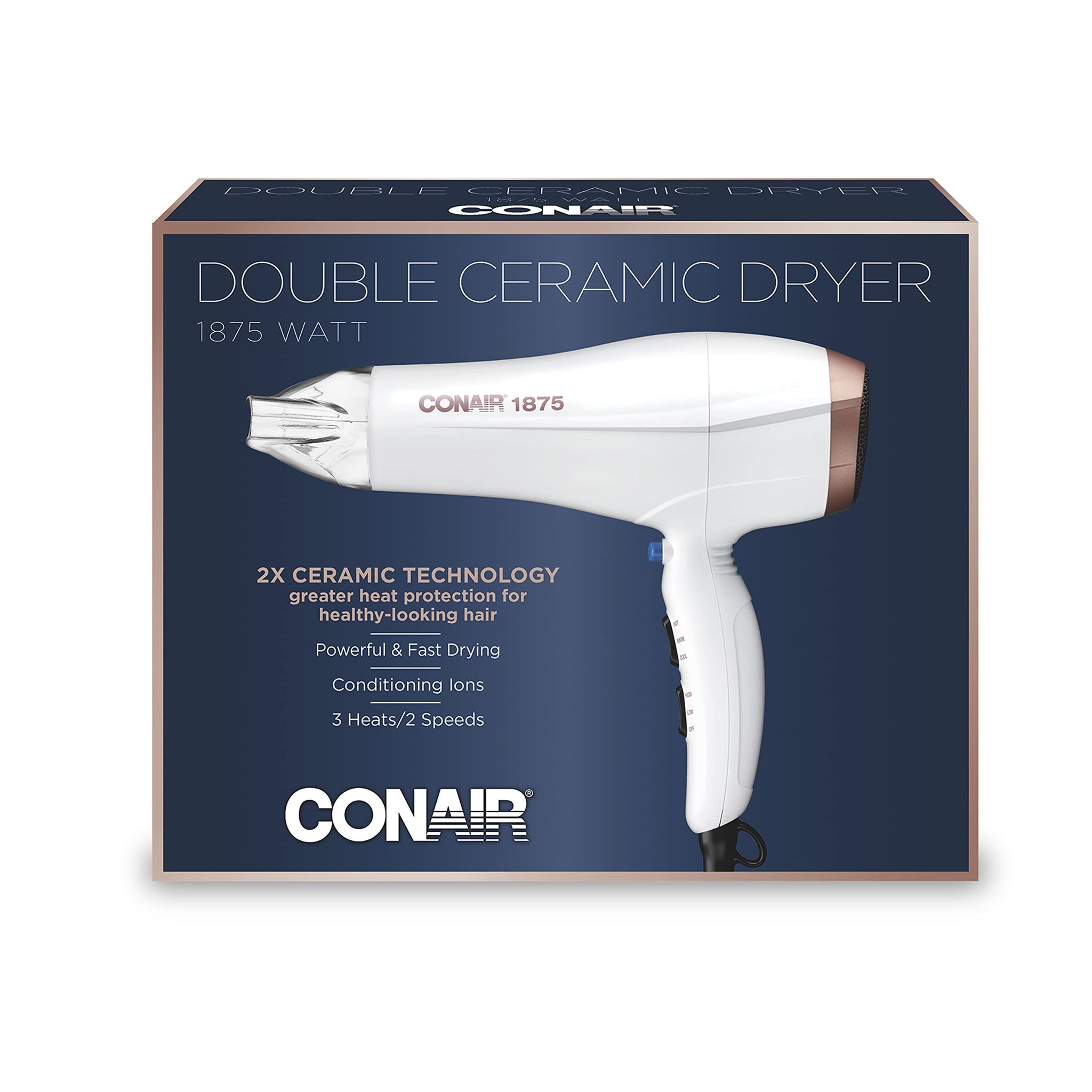 Conair Double Ceramic Hair Dryer for Sleek Styling