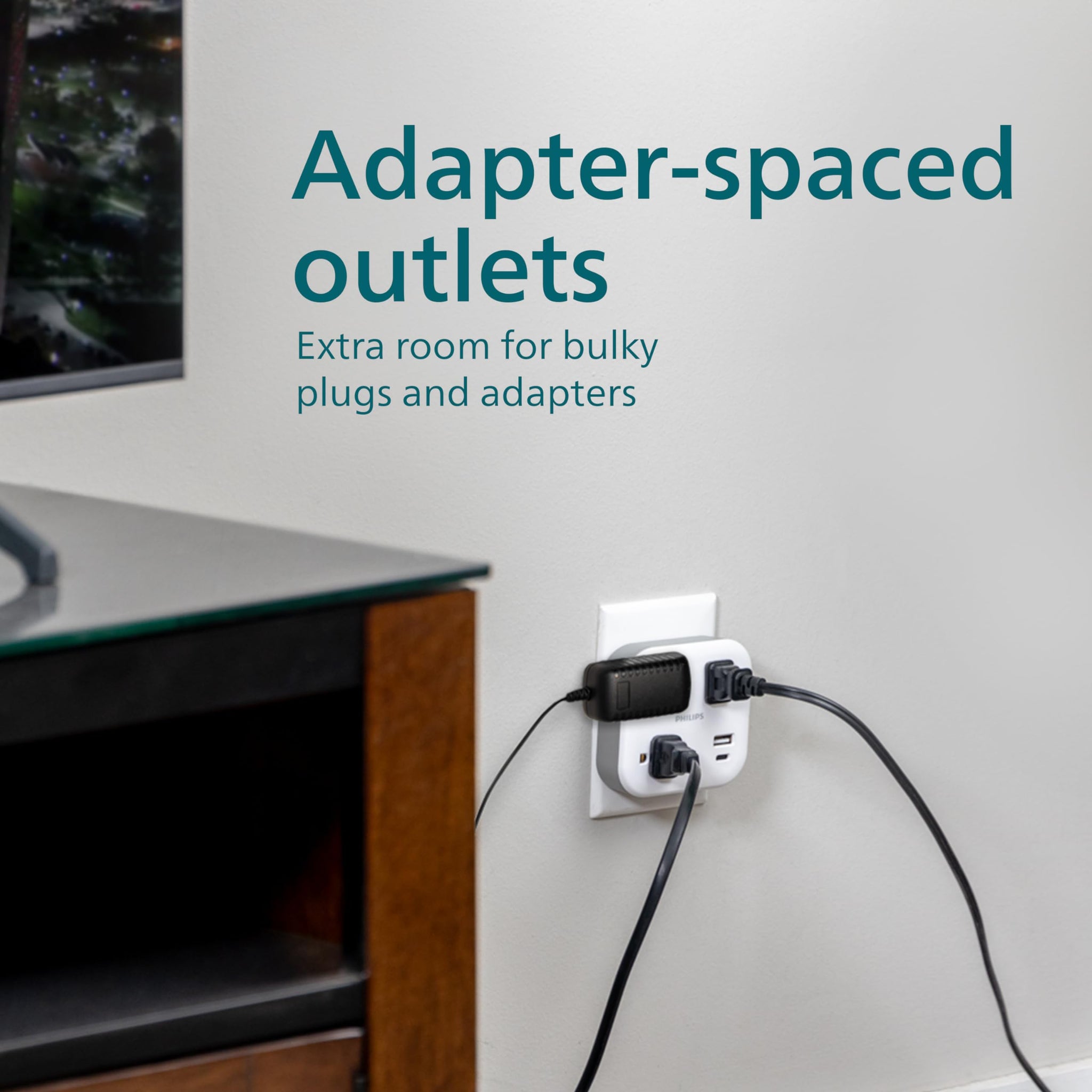 Philips EZFit 3 Outlet Surge Tap With USB Charging Now