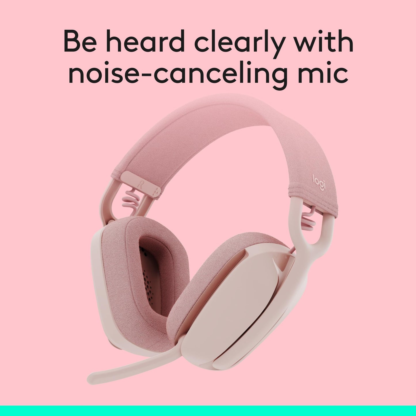 Logitech Zone Vibe 100 Wireless Headphones with Noise Canceling Microphone