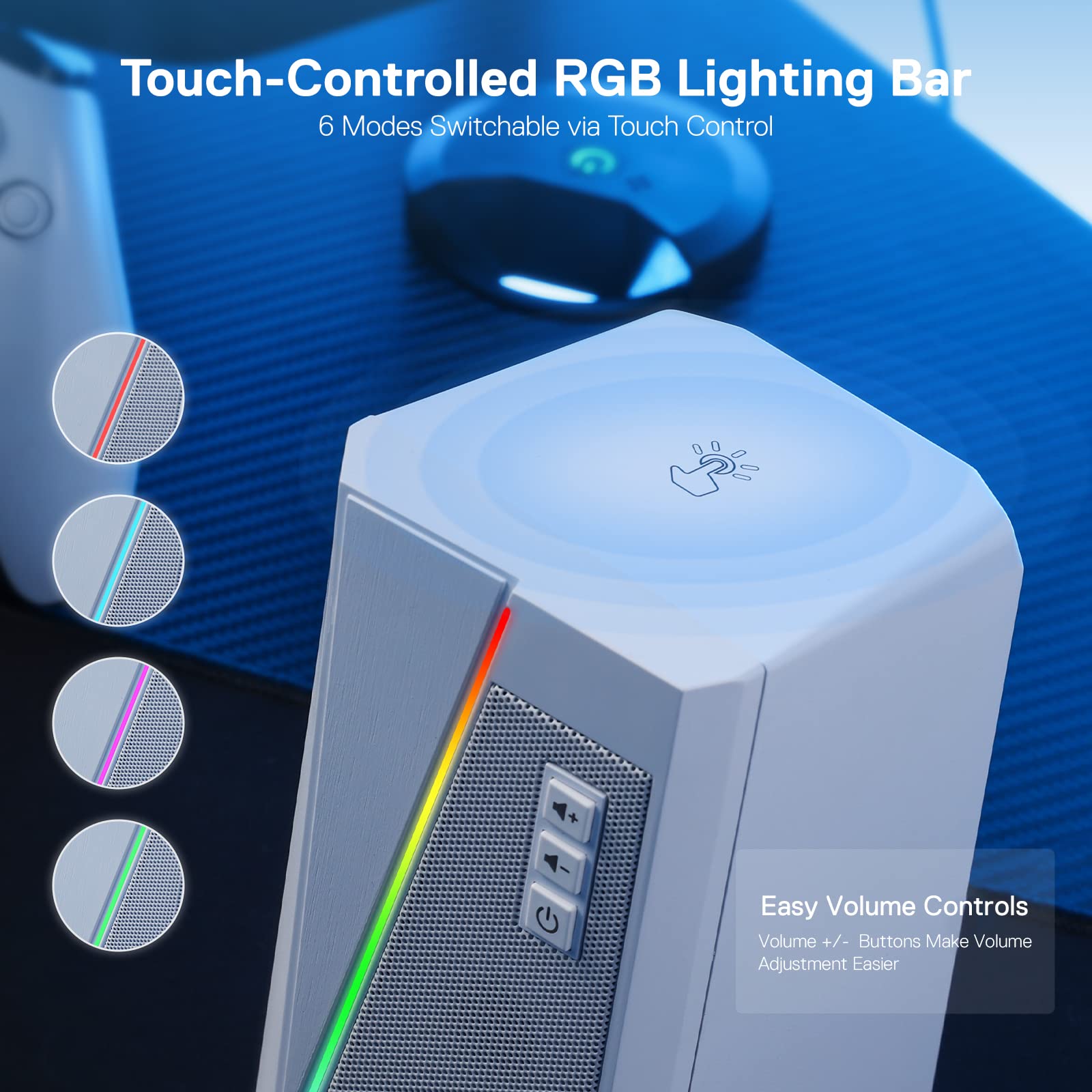 Redragon GS520 RGB Desktop Speakers with Enhanced Sound