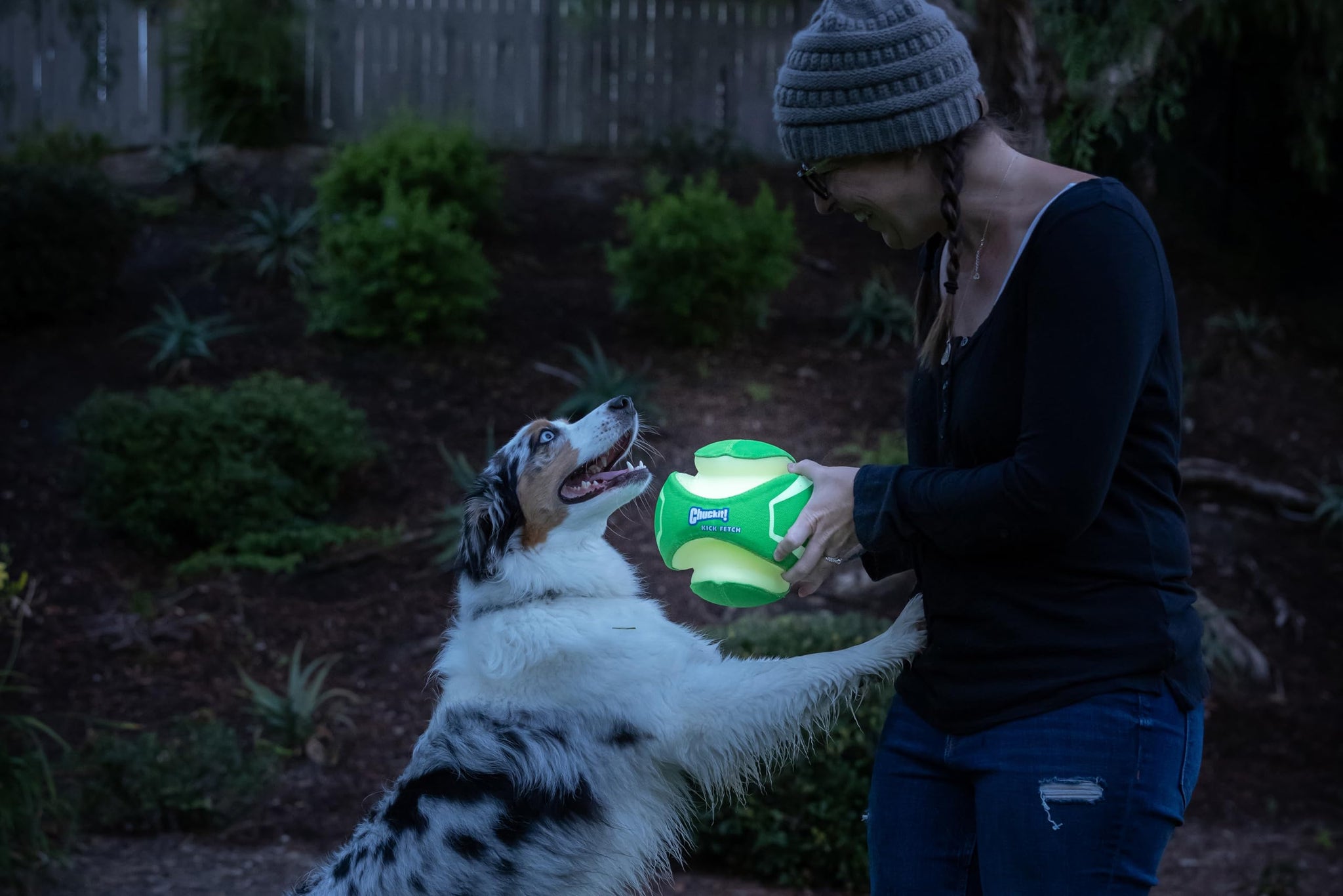 Chuckit Max Glow Kick Fetch Ball for Dogs
